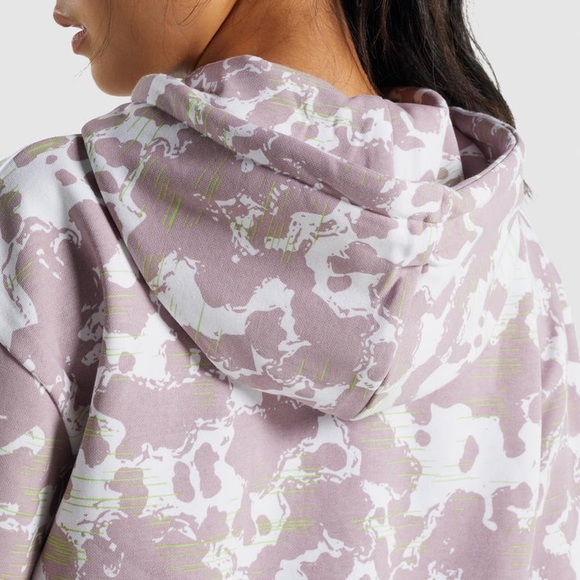 Gymshark Camo Graphic Oversized Hoodie Size XS - Picture 9 of 10
